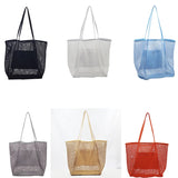 Large Beach Bag for Women Shopper Tote Pool Travel Lightweight Net Shoulder Bag