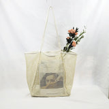 Large Beach Bag for Women Shopper Tote Pool Travel Lightweight Net Shoulder Bag