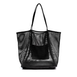 Large Beach Bag for Women Shopper Tote Pool Travel Lightweight Net Shoulder Bag