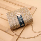 Straw Beach Bag Chain Small Square Bag