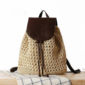 Summer Style Woven Straw Backpack for Women