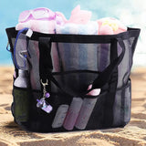 Beach Mesh Bag Waterproof Sandproof Large Capacity Foldable Tote Bag