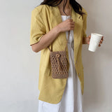 Beach Mobile Phone Bag Summer Mini Crossbody Vintage Female Straw Tassel Bag