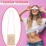 Summer Straw Tassel Bag Mini Crossbody Beach Mobile Phone Bag