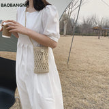 Beach Mobile Phone Bag Summer Mini Crossbody Straw Tassel Bag