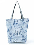 Beach Starfish Printed Shoulder Bag Eco Friendly Handbags for Women
