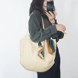 Canvas Shoulder Bag for Women Spring Beach Tote