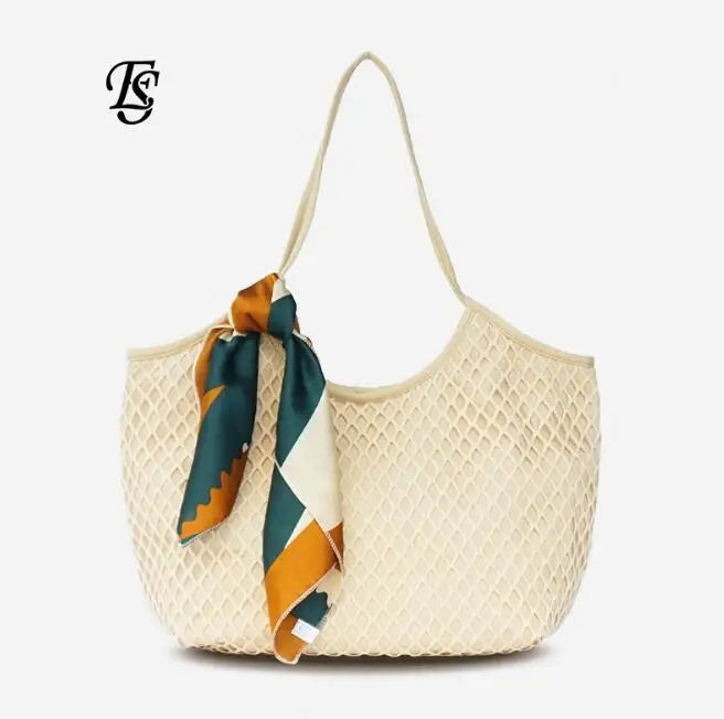 Canvas Shoulder Bag for Women Spring Beach Tote