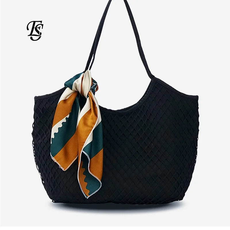Beach Net Bag Ladies Handbag Shoulder Bag Canvas Bag