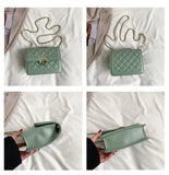 Beaded Chain Women's Shoulder Bag PU Leather Crossbody Bags