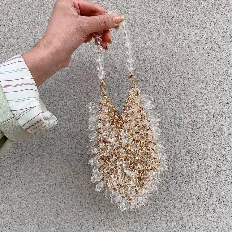 Beaded Handbag Sweet Bride's Handbag Dinner Bag Banquet Bag