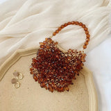 Beaded Handbag Sweet Bride's Handbag Dinner Bag Banquet Bag