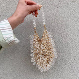 Beaded Handbag Sweet Bride's Handbag Dinner Bag Banquet Bag