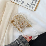 Beaded Handbag Sweet Bride's Handbag Dinner Bag Banquet Bag