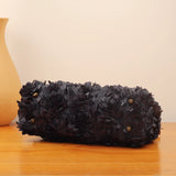 Vintage Beads Flowers Shoulder Bag for Women Shell Lock Purses