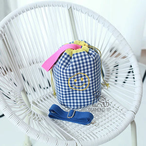 Canvas Drawstring Crossbody Bag for Women