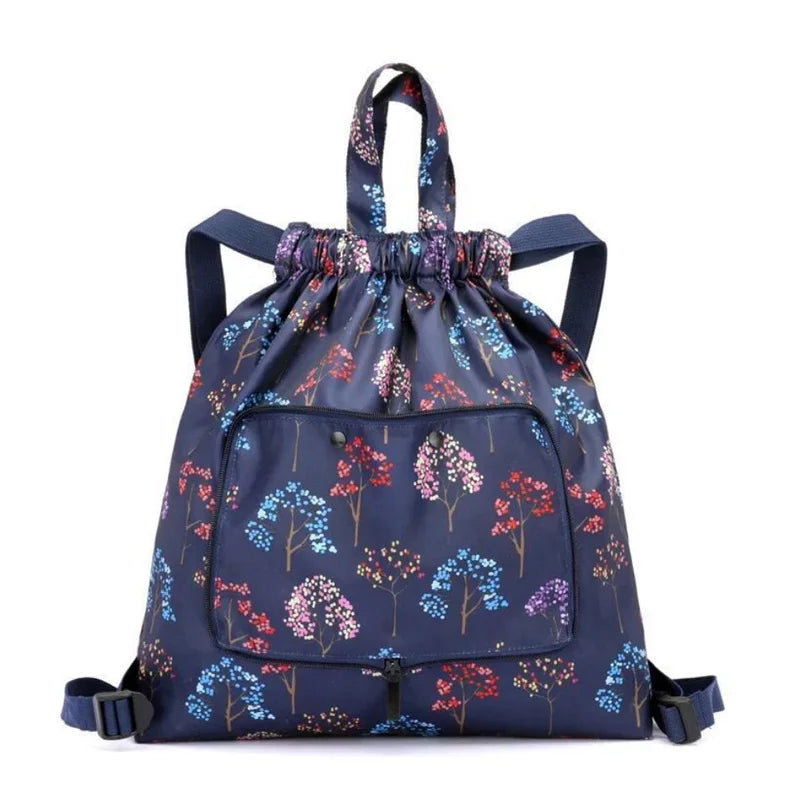 Beam pocket drawstring backpack waterproof lightweight sports bag