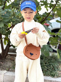Bear Backpack Winter Child Girls Boy Cross Body Mini Leather Bag