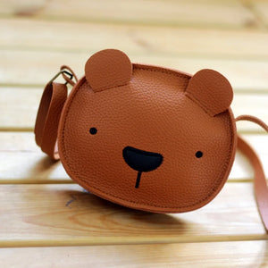 Bear Backpack Winter Child Girls Boy Cross Body Mini Leather Bag