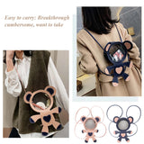 Bear Backpack for Women Teenage Student College PVC Shoulder School Satchel Bags