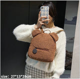 Cute Bear Backpack for Kids and Women