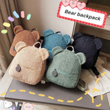 Bear Backpacks for Women Portable Children Travel Rucksacks
