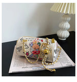 Bear Graffiti Lady's S Chain Shoulder Bag Women's Handbags