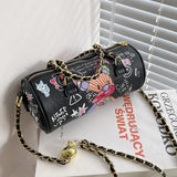 Bear Graffiti Lady's S Chain Phone Shoulder Bag Handbag for Women