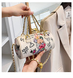 Bear Graffiti Lady's S Chain Shoulder Bag Women's Handbags