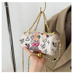 Bear Graffiti Lady's S Chain Shoulder Bag Women's Handbags