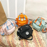 Bear Pattern Waterproof Backpack Women Shoulder School Crossbody Bag