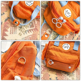 Bear Pattern Waterproof Backpack Women Shoulder School Crossbody Bag