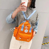 Bear Pattern Waterproof Backpack Women Shoulder School Crossbody Bag