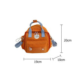 Bear Pattern Waterproof Backpack Women Shoulder School Crossbody Bag