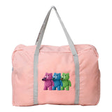 Bear Series Pattern Nylon Travel Bags Unisex Foldable Luggage Pack