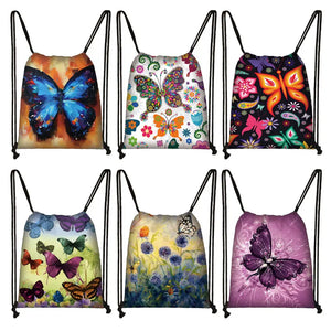 Butterfly Floral Softback Backpack For Travel