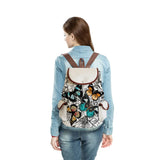 Butterfly Floral Women Backpack Large Capacity Storage Bags Gift