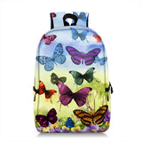 Butterfly Print Backpack Women Rucksack Teenager Girls School Bags