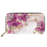 Butterfly Print Long Wallet Multifunctional Clutch Purse for Girls