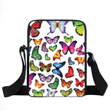 Butterfly Flower Messenger Bag Floral Women Handbags Girl Cross Bag