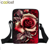 Butterfly Flower Messenger Bag Floral Women Handbags Girl Cross Bag