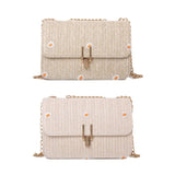 Summer Straw Shoulder Chain Bag Women Crossbody Messenger Bag