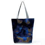 Geometry Printed Tote Women Handbags Reusable Shopping Bag