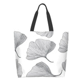Ginkgo Leaf Print Shoulder Bag with Large Capacity