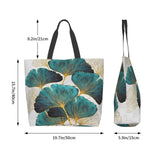 Ginkgo Leaf Print Shoulder Bag with Large Capacity