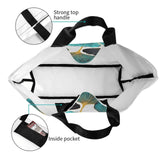 Ginkgo Leaf Print Shoulder Bag with Large Capacity