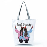 Girlfriends Sisters Linen Tote Bag Reusable Shoulder Bags