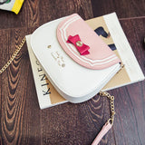 Girls Chain Bag Bow Crossbody Shoulder Messenger Bags PU Leather