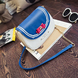 Girls Chain Bag Bow Crossbody Shoulder Messenger Bags PU Leather