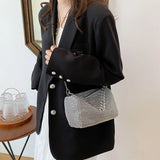Glitter Rhinestone Crossbody Evening Bag for Masquerades